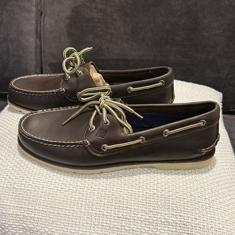 NWOT Sperry Men’s Top-Sider Brown Leather Boat Shoes Multiple Sizes